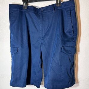 Greg Norman For Tasso Elba Golf Cargo Shorts, Men's 33 Waist Blue  Polyester